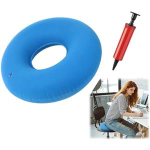 Shirene Cuscino Gonfiabile a Forma di Ciambella,Ciambella Antidecubito per Emorroidi e Coccige,Cuscino per Sedersi Comfortevole e Traspirante in Tessuto in Maglia,Ideale per Auto,Viaggio e Ufficio