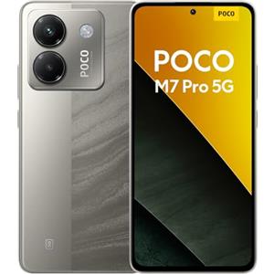 XIAOMI POCO M7 Pro 5G Smartphone, 8+256GB, Argento, Fotocamera Sony da 50MP con OIS, batteria da 5110mAh, ricarica turbo da 45W, display AMOLED da 120Hz (Adattatore di alimentazione non incluso)