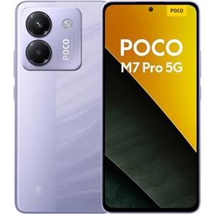 Xiaomi POCO M7 Pro 5G Smartphone, 8+256GB, Viola, Fotocamera Sony da 50MP con OIS, batteria da 5110mAh, ricarica turbo da 45W, display AMOLED da 120Hz (Adattatore di alimentazione non incluso)