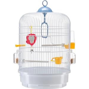 Ferplast Gabbia per Uccelli REGINA Gabbia per Canarini, Bengalini, Cocorite, in Metallo, Accessori inclusi Posatoi Mangiatoie Girevoli, 32,5 x 32,5 x h 49 cm.