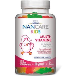 NANCARE NESTLÉ NANCARE KIDS Multi-Vitamine Integratore Alimentare per bambini da 3 anni, Barattolo da 60 caramelle gommose (162g)