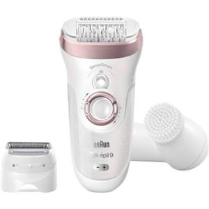 Braun Silk-épil 9 Depilatore Donna, Epilatore Elettrico Donna con Testina Radente e Rifinitore, Spazzola Pulizia Viso Inclusa, Tecnologia MicroGrip, SensoSmart 9/880 Rose Gold e Bianco