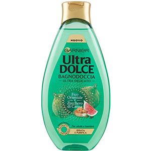 Garnier Ultra Dolce Bagnodoccia Fico e Zucchero di Canna Bagnoschiuma Purificante, 500 ml