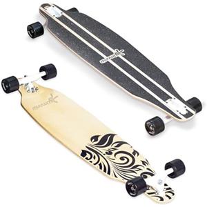 Muuwmi Longboard Wood Tavola Skateboard, taglia unica, multicolore