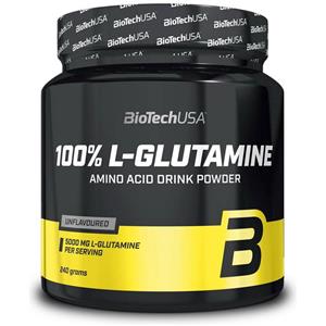 BioTechUSA 100% L-Glutamine 240 g - 5000 mg di L-Glutammina pura, senza glutine, lattosio e zucchero, non aromatizzato