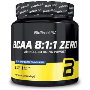 BioTechUSA BCAA 8:1:1 ZERO - Aminoacidi Ramificati in Polvere Aromatizzati Cola, 250g, Senza Zucchero, Senza Glutine e Lattosio