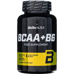 BioTech USA BCAA B6 - Integratore di Aminoacidi Ramificati 2:1:1 con Vitamina B6, 100 Compresse