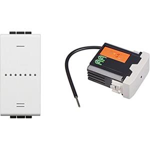 Bticino N4411C Livinglight Interruttore Dimmer, Bianco & N4531C Livinglight Modulo per Presa Connesso, Bianco