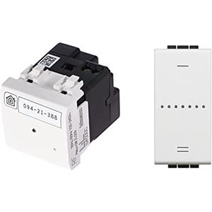 Bticino N4500C Livinglight Gateway Entra Esci, Bianco & N4411C Livinglight Interruttore Dimmer, Bianco