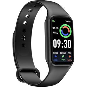 FeipuQu Smartwatch Uomo Donna, 5 ATM Impermeabil con Cardiofrequenzimetro/SpO2/Sonno/Contapassi, Notifiche Smart Watch Orologio Fitness Activity Tracker per iOS Android (2 cinturini)