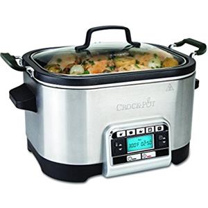 Oster Crock-pot MultiCooker, Capienza da 5.6l, adatta fino a 6 persone, Digitale e Programmabile, 5 Modalità di Cottura Preimpostate: Slow Cook, al Forno, a Vapore, Rosolatura, Arrostitura, 240W,Argento