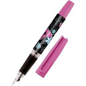 ONLINE Penna Stilografica con Pennino in Iridio M, Ottima per la Scuola, Robusta ed Ergonomica, Design Bachelor Heart Beat, per Ragazze e Ragazzi, con Cartuccia