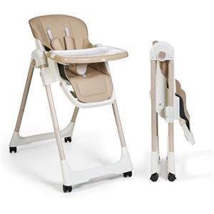 Ms - Seggiolone evolutivo Tasty per neonati - 7 altezze e 3 posizioni di reclinazione - Vassoio rimovibile e poggiapiedi regolabile - Portatile, pieghevole, fino a 3 anni