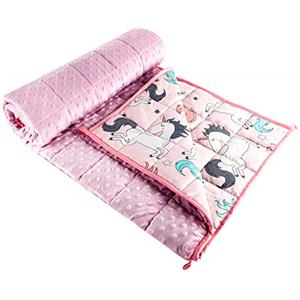 Sleepymoon Coperta pesante, coperta terapeutica, coperta pesante, per alleviare lo stress e l'ansia, coperta pesante, coperta ponderata (rosa, 100 x 150 cm, 4 kg)