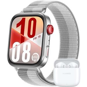 HUAWEI WATCH FIT 4 Smartwatch, + Freebuds SE2 Bianco, 100 Modalità di Allenamento, Ultra-sottile, Fitness Tracker, iOS & Android, Cassa in Alluminio, fino a 10 Giorni, AMOLED, GPS, 30 mesi di Garanzia