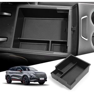 SMABEE Compatibile con bracciolo Box 2023 2024 Chery Omoda 5 (non per Omoda E5) Scatola portaoggetti per controllo centrale auto ABS e tappetino in PVC Accessori Chery Originazer