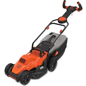 Black & Decker Rasaerba Elettrico 1400 W, Larghezza Taglio 34 cm, 6 Altezze di Taglio 20-70 mm, Cesto da 40 L, Impugnatura Easy Steer