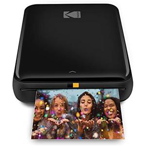 KODAK Step Stampante fotografica istantanea per smartphone - Mini portatile wireless a colori - Foto adesive Zink 2x3" - Bluetooth compatibile con iOS e Android - App di editing divertente - Nero