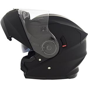 CRUIZER Casco Modulare Moto Omologato ECE-22-05, Nero Opaco, Taglia L