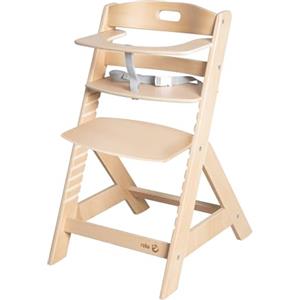 roba seggiolone per bambini Liv Up - Seggiolone in legno che cresce con il bambino - Seggiolone regolabile con cintura di sicurezza - da 6 mesi fino a 70 kg - Naturale-FSC