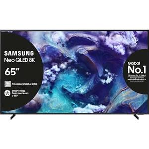 Samsung Neo QLED 8K Vision AI Smart TV 65'' QE65QN900FTXZT Mini LED, NQ8 AI Gen3 Processor, 8K AI Upscaling, Glare Free, Dolby Atmos & OTS Pro, Metal Frame Design, PACCHETTO INTRATTENIMENTO, 2025