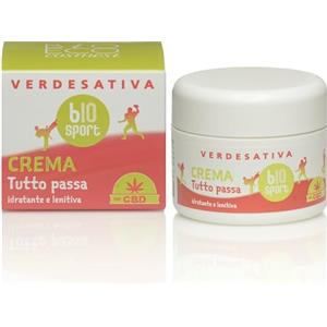 VERDESATIVA Crema Tutto Passa CBD - 100ml - Con Arnica, Artiglio del Diavolo, Canapa Bio e Cannabidiolo - Idratante Lenitiva per Dolori Muscolari e Articolari - Texture Leggera - Made in Italy