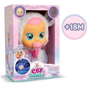 IMC Toys Bambolotto-Cry Babies Good Night Coney, Bambola morbida interattiva piagnucolosa con Luce Notturna e Melodie rilassanti che aiuta a dormire,IMC Toys, Eta 18 mesi in su