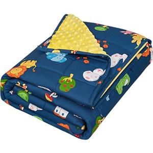 WOLTU Coperta Ponderata a 7 Strati, 3 kg, 105x150 cm, Blanket Antistress con Perle di Vetro, Coperta Pesante Morbida di Cotone Traspirante, Sonno Profondo e Riposo Migliore
