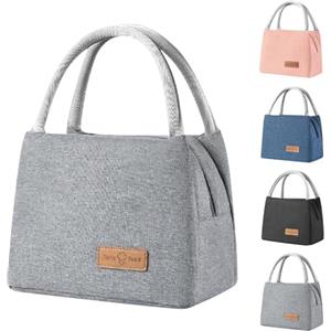 Ruucy Ruccy Borsa Termica Porta Pranzo Piccola, 8L Borsa Frigo Piccola Pranzo Ufficio, Portatile Borsetta Termica Borsa Pranzo per Lavoro, Scuola,Viaggi, Campeggio, Picni (Grigio)