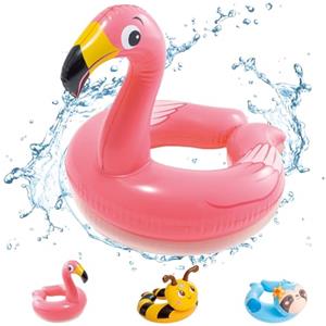 POPOYU - Salvagente Gonfiabile per Bambini 3-6 Anni, Salvagente Flamingo per Bambini, Animali Gonfiabili per Piscina, Animali Gonfiabili Flamingo, Giocattoli Gonfiabili per Piscina per Feste in