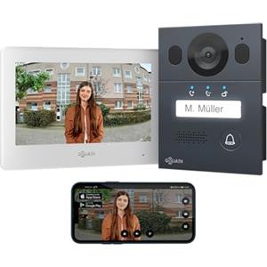 GOLIATH® Videocitofono 2 Fili [SCHERMO DA 7 POLLICI] Video citofono con telecamere esterne - Kit Videocitofono con Apriporta - Videocitofoni monofamiliare - Antivandalo e impermeabile - da superficie