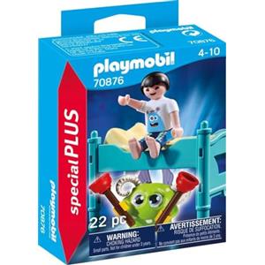 PLAYMOBIL City Life 70876 - Set di figure giocattolo con Bambino, Letto e Mostriciattolo, Età 4