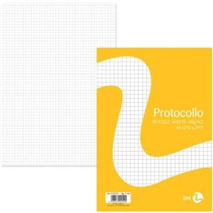 BM Foglio Protocollo A4 60 gr/m² 5 mm - Confezione da 20 Fogli