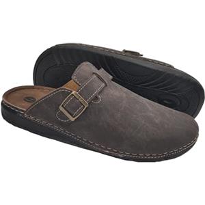 Freeland Gran Zoccoli Estivi in Eco Pelle, Sabot Chiusi per Uomo da Casa, Mare e Giardino, Ciabatte Estive Cuoio (Marrone, Sistema Taglie Calzature EU, Adulto, Uomo, Numero, Media, 43)