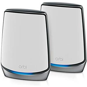 NETGEAR Orbi Mesh WiFi 6 850 Serie RBK852, Kit da 2 (router + satellite), WiFi 6 Ultraveloce AX6000 Triband, Copertura Mesh fino a 350 m2, Sostituisce router + extender