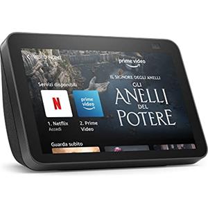 Amazon Echo Show 8 (2ª generazione, modello 2021) | Schermo intelligente HD con Alexa e telecamera da 13 MP | Antracite