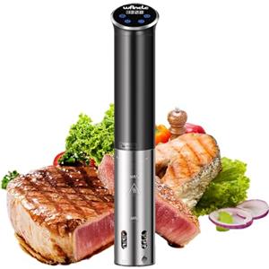 Wancle Sous Vide, Wancle Roner 1100W Sous Vide Cooker Controllo Preciso della Temperatura, Impermeabile IPX7, Design Compatto, Facile da Usare