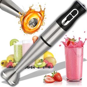 Retoo Frullatore elettrico a immersione 1200 W, frusta manuale, tritatutto per frullati, purea, frullatore elettrico, frullatore per frullati, velocità continue, portatile