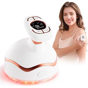 CARER BEAUTY 6 in 1 Macchina a Cavitazione Massaggiatore Anticellulite con Ultrasuoni RF EMS Luce Rossa e Blu Vibrazione per Riduzione della Cellulite e Rassodamento della Pelle