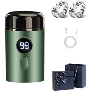 Knubbuf Easy Trim Pro, Easy Trim Rasoio, Mini Rasoio Elettrico per Intimo Uomo, IPX7 Impermeabile Rasoio Elettrico Corpo Uomo, Regolabarba Wet & Dry USB Ricaricabile, Con Display LED (Verde)