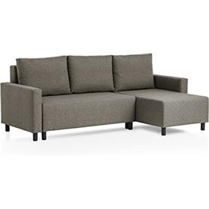 Traumnacht Avallon Divano letto angolare a L con funzione di letto e contenitore interno nell'ottomana