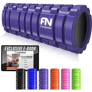 Fit Nation foam roller per massaggio muscolare con libretto d'esercizi, rullo ultra-leggero per alleviare in profondità il dolore. Ideale per tutti gli atleti, dai corridori ai ciclisti, così come i calciatori