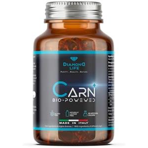 DIAMOND LIFE CARN+ BioPowered - L-Carnitina POTENZIATA (1000 mg) per Metabolismo Energetico Efficiente e Aiuto Naturale al Controllo del Peso - No OGM, Gluten Free, Vegan