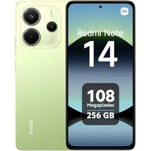 XIAOMI Redmi Note 14 4G 8GB + 256GB Nero 120Hz Display 108MP AI Camera 108MP Batteria 5500mA MediaTek Helio G99 Ultra, funzione NFC, senza caricatore, verde