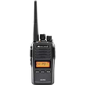 Midland - Walkie Talkie G18 PRO, Ricetrasmittenti Professionali con 99 Canali PMR446, Standard Militare MIL-STD-810G, Waterproof IP67 - Copertura 12Km, Autonomia 22 Ore, Funzione Scrambler e Compander