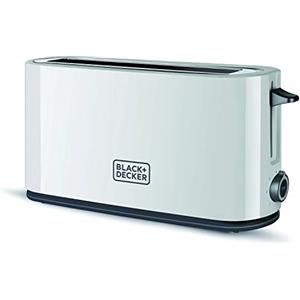BLACK+DECKER BXTO1001E - Tostapane da 1000W, slot extra large, 7 livelli di doratura, sollevamento extra, funzione stop, alloggiamento cavo, bianco