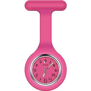 Vicloon Orologio da Infermiere, 1Pcs Orologio per Infermieri in Silicone con Spilla, Infermieri Fob Medical Watch Quandrante Rotondo, Orologi da Tasca per Medici e Infermieri Paramedico