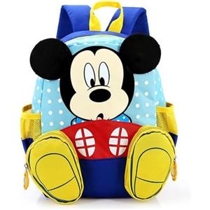 FGen Mickey Zaino, Zaini Mickey Scuola Elementare Bambini per Bambine Ragazzo, Ragazza,Gita, Scolastica (Blu)