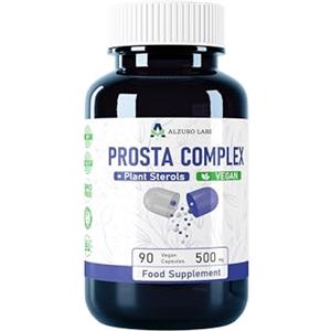 Alzuro Labs Prosta Complex | (Pygeum Africanum, beta-sitosterolo, estratto di semi di zucca) | 90 capsule vegane | supporto prostatico ad alto dosaggio | stock di 3 mesi | testato in laboratorio |