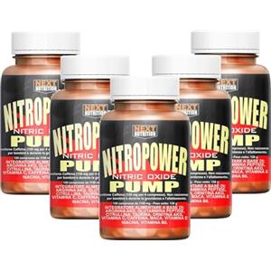 next nutrition Hyper Nitro Power Pump 5 x 120 CPR - Pre Workout, Massa Muscolare - Stimola Ossido Nitrico con Vitamina C, Maca Peruviana, Vitamina E, Arginina, Citrullina, Glutammina, Acetil l Carnitina e Caffeina